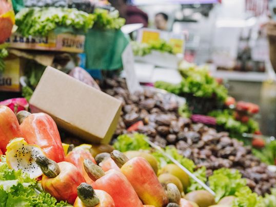 Frische Auslage im Lebensmittelmarkt