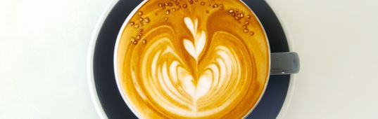 Latte Art von oben